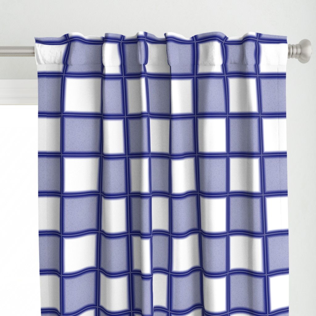 Tile Duo Royal Blue Cobalt White Standard 6 Inch Width Tiles