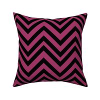 Two Toned Chevron Dark Pink and Black for Bedroom Walls