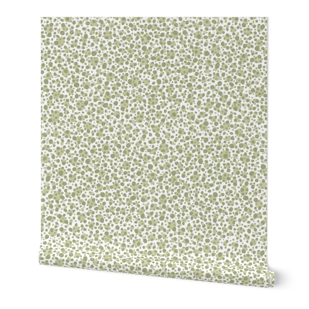 Bubbles Dots Animal Spots Sage and Green