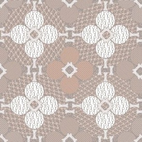 netted_and_knotted Taupe and Coral