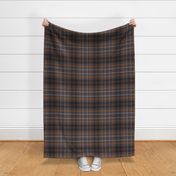 Refined Bohemian Rustic Cabincore Tartan Plaid - dark grey - copper brown