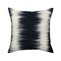 (Large scale) Tie-dye blurry Ikat Vertical Stripes black and white b&w