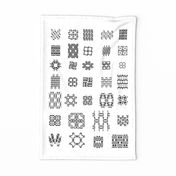 Alef-Bet Art Tea Towel