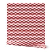 FS 1 Inch Triangles Cherry Red And White One Inch Triangles