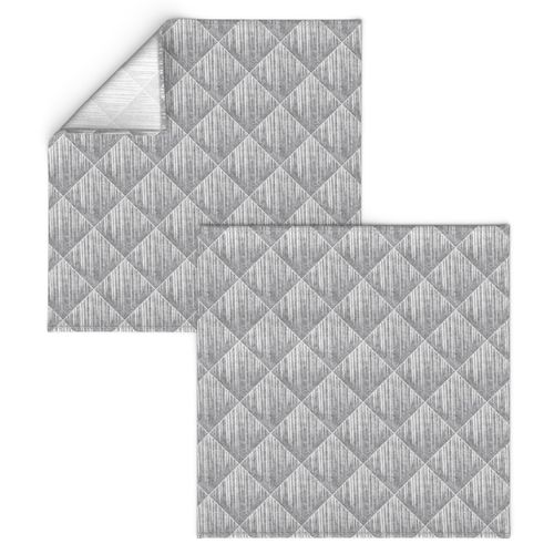 Textured Geometric Checkerboard Diamond Tile - Light Gray