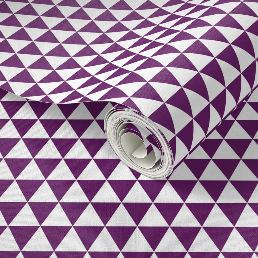 FS 1 Inch Triangles Purple And White One Inch Triangles