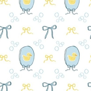 Rubber Ducky Yellow and Blue Ribbons