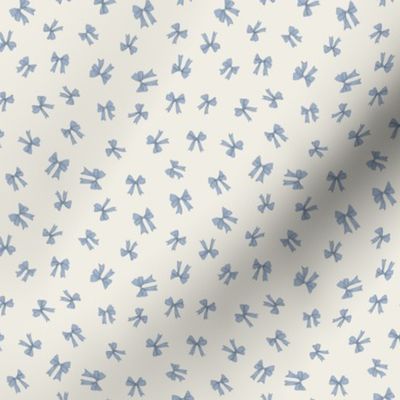 (XS) Preppy Bow Off-white Blue