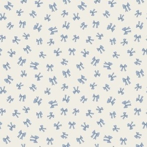 (XS) Preppy Bow Off-white Blue