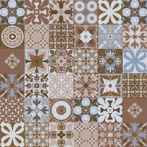 Moroccan tiles//beige & brown //backsplash//wallpaper//large scale