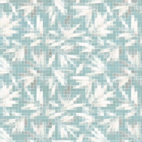 Teal Mosaic Olive Leaves