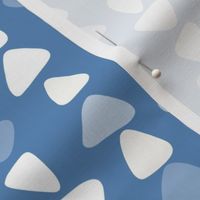 Blue and White Organic Pebble Shape Abstract - Medium - Teen Boy's Room