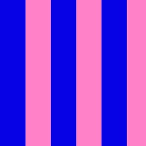 Stripey Stripes Wide Cobalt Blue Bubblegum Pink