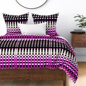 Plaid Spotlight Horizontal - Black & White & Magentella Pink