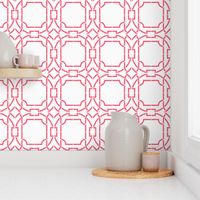 Bamboo Trellis-Coral-Large