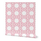 Bamboo Trellis-Coral-Large