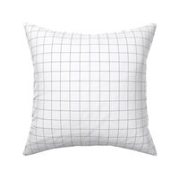 1 Inch Grid Line Pattern with Navy Blue Lines on White