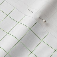 1 Inch Grid Line Pattern with Christmas Green Lines on White