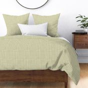 M - White on Earthy Green - Graphic Grid plaid - Windowpane Linen Look