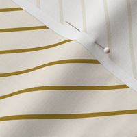 Diagonal stripes - Christmas gold on cream