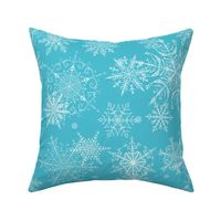 Medium Blue Snowflake Elegance