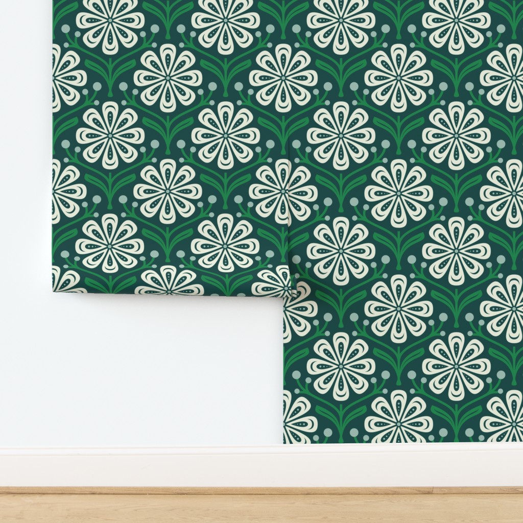 KF 0313 E - Large 12" - Vintage Retro Wallpaper | Spoonflower