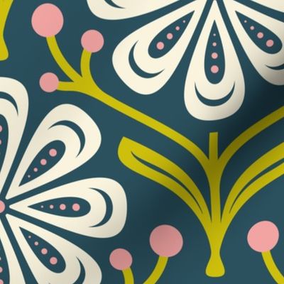 KF 0313 B - Large 12" - Vintage Retro Fabric | Spoonflower