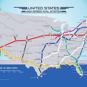 United States High Speed Rail System Map