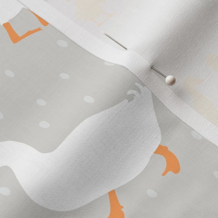 Duckling ducks Dragonflies Dots Whimsical Baby Nursery in beige