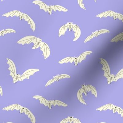 M-Cute Halloween Bats with their Skeletons on lavender