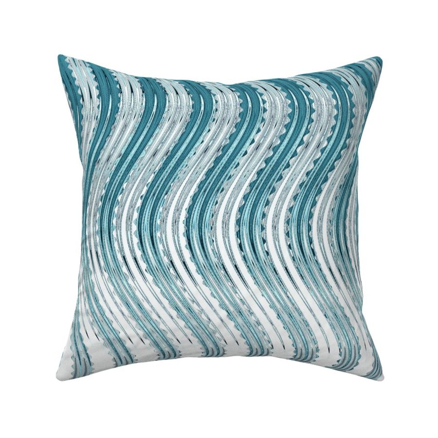 Wavy Spotlight Horizontal - King Tide Blue & White