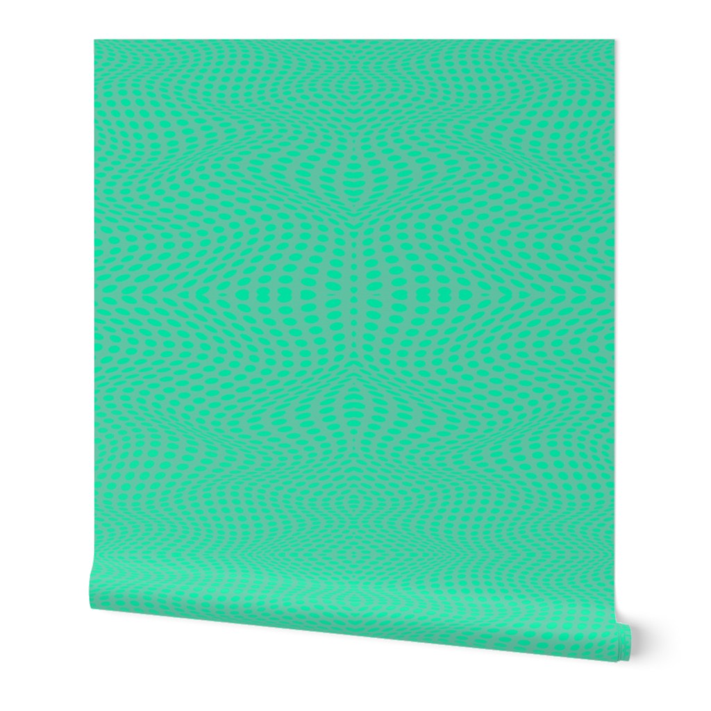 Wavy Dots Green Light Pattern