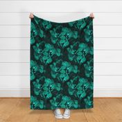 Opulent Floral Tapestry With Hand Painted Tulips And Leafy Spring Accents