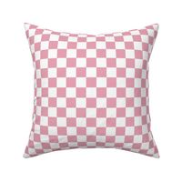 Chequered Squares - Rose Pink & White