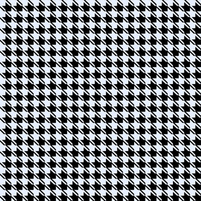 black pale blue houndstooth