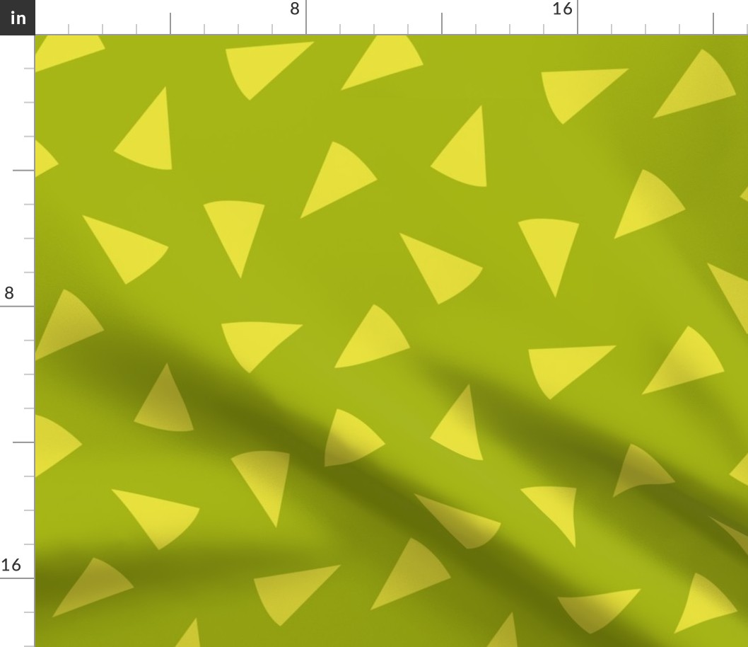 Triangle Confetti Lime Green Medium Scale