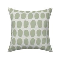 XL-Japandi Farmhouse Modern Organic Brushstrokes Spots Boho White Soft Sage