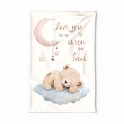 Love You to the Moon and Back - Adorable Bear Wall Hanging for Nursery