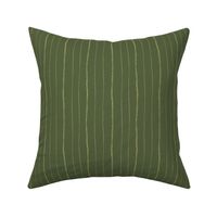 Tall Trees Dark Leaf Green Small Scale Stripes