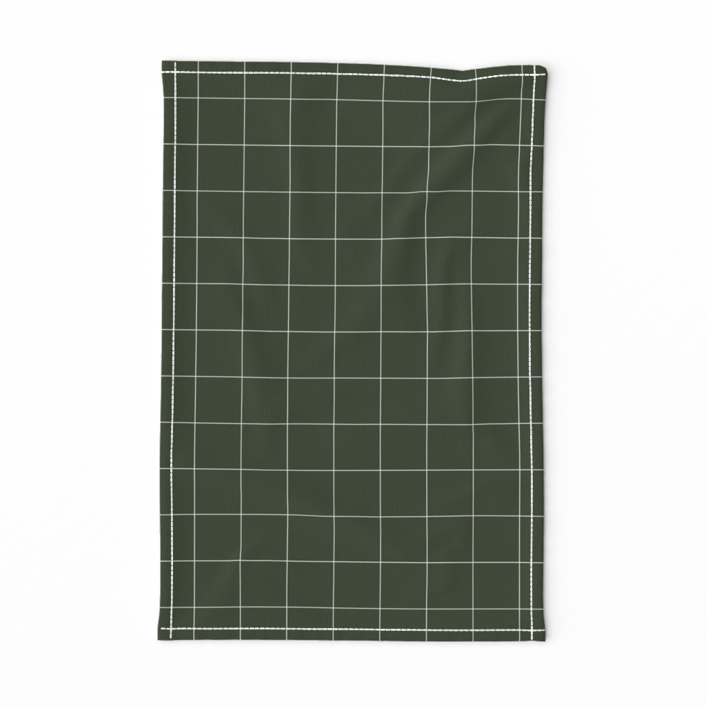 dark green grid on white | pencilmeinstationery.com