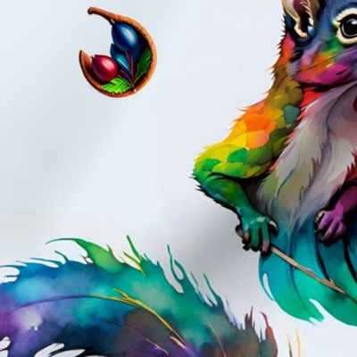 squirrels rainbow funny