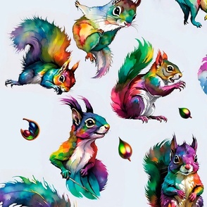 squirrels rainbow funny