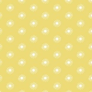 Sunny Starbursts White and Yellow