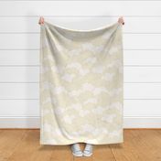 Celestial Theme Cozy Tonal and Textured Clouds - Light Beach Sand Yellow