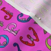 Fancy Party Monogram Alphabet Multi Initials / PINK Paris Bebe Fabrics