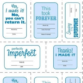 Snarky Write In Labels Large Blue