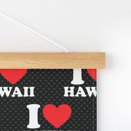 Bigger I Love Hawaii USA State Of HI Hearts Black