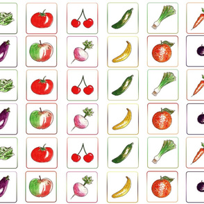 Game of mémory vegetable cards