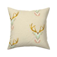 Telluride Deer in Mint and Coral