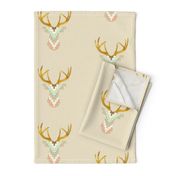 Telluride Deer in Mint and Coral
